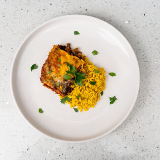 Traditional Bobotie & Yellow Rice